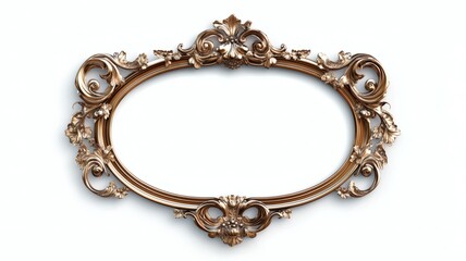 Ornate Decorative Frame with Intricate Design and Empty Center