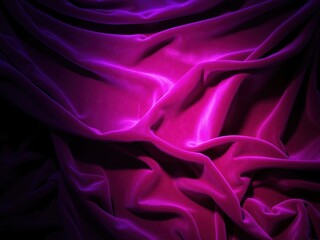 Fototapeta premium Draped Purple Velvet Fabric