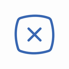 Obraz premium Close delete cancel icon vector sign