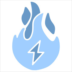 Fototapeta premium Fire Simple Icon Vector Illustration Concept