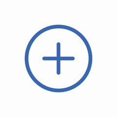 Obraz premium Add plus new icon vector sign