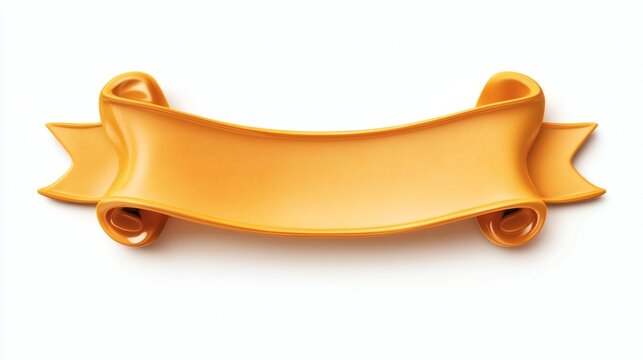 Orange Decorative Ribbon Banner for Creative Design Projects