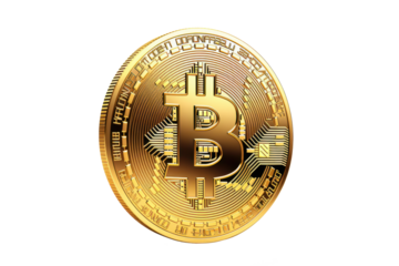 bitcoin money coin isolated on white or transparent png