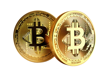 bitcoin money coin isolated on white or transparent png