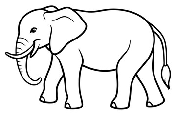 Elegant Elephant Linework