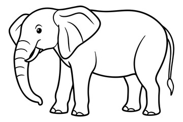 Elegant Elephant Linework