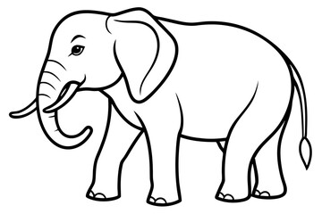 Elegant Elephant Linework