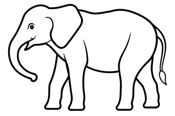 Elegant Elephant Linework