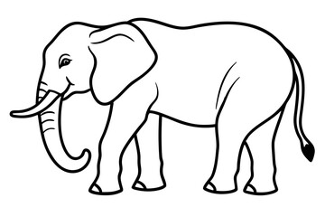Elegant Elephant Linework
