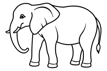 Elegant Elephant Linework