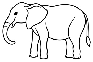 Elegant Elephant Linework