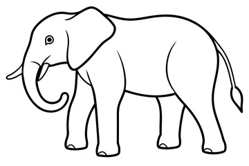 Elegant Elephant Linework