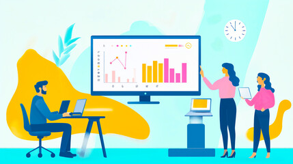 Fototapeta premium A marketing manager developing a loyalty program design to retain customers and increase brand loyalty in the market