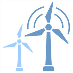 Wind Turbine Simple Icon Vector Illustration Concept