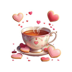 cup of tea with heart