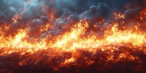 Naklejka premium Fire flames isolated on white background 