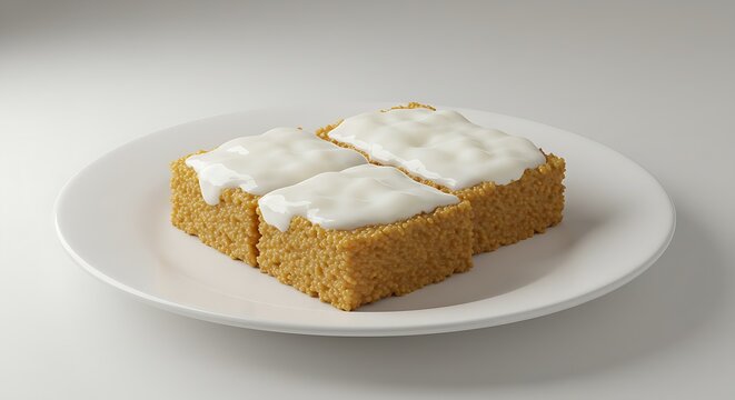 A dish of Malian degue, a sweet millet and yogurt dessert, served on a white plate.