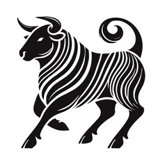 Bull Silhouette Vector – Powerful Taurus Logo & Minimalist Bull Design