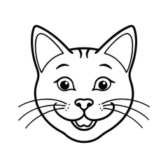 vector illustration of a cat head