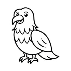 vector illustration of a cartoon bird
