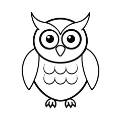 owl on white background