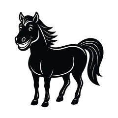 black horse vector illustration