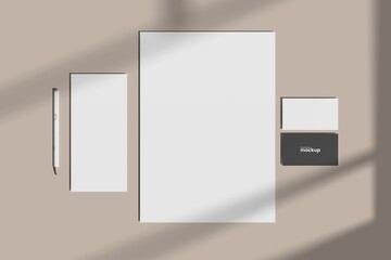 Stationery design mock up set for corporate identity or branding