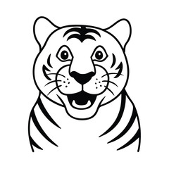 tiger head vector illustration