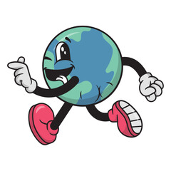 Obraz premium Earth Mascot Illustration