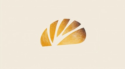 Minimalist bread logo featuring abstract loaf silhouette and warm beige gold texture for branding and design inspiration