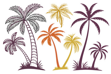 palm tree silhouette vector illustration