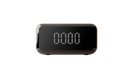 a digital clock  isolated, transparent background	