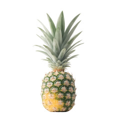Fototapeta premium a single ripe pineapple fruit isolated on transparent background