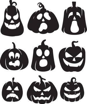 halloween icons set