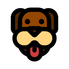 dog face color style