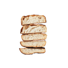 stack of bread toast isolated png.