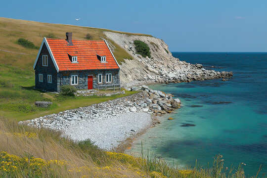 A scenic view of Himmelbjerget, showcasing the beautiful landscape in Denmark.