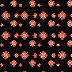seamless pattern with red hearts