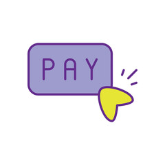 One-Click Payment icon vector stock illustration