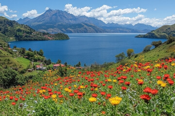 Obraz premium A picturesque landscape of San Rafael, Chile, featuring its stunning scenery.