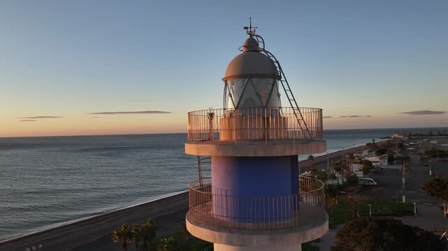 Faro de Torre del Mar de Velez-Malaga en Andalucia, Espa&ntilde;a
