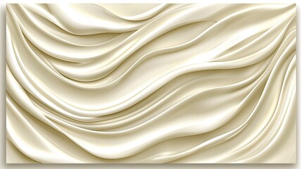 Obraz premium Elegant and Soft Cream Color Satin Texture with Flowing Fabric Patterns