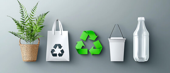 Sustainable living practices urban environment eco-friendly content green lifestyle clean space recycling awareness