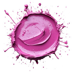Jagged-edged magenta paint splatter isolated on white background.PNG