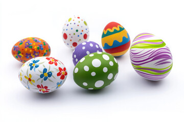 Easter-themed design with colorful eggs, banners, cards, and posters, creating a joyful and festive atmosphere that embodies the theme of renewal and hope.