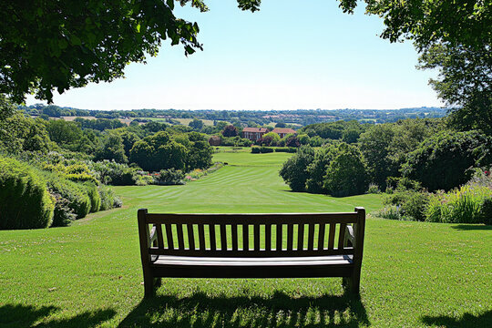 A scenic view of Sissinghurst Garden, lush and serene, garden setting