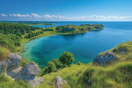 A scenic view of Himmelbjerget, showcasing the beautiful landscape in Denmark.