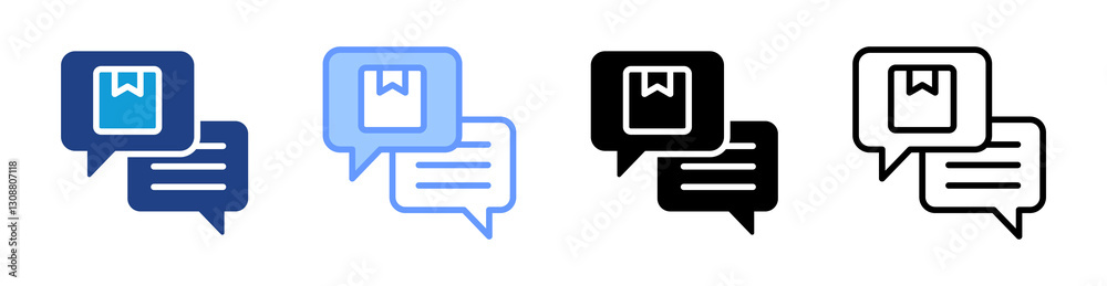 Poster Communication icon set multiple style collection