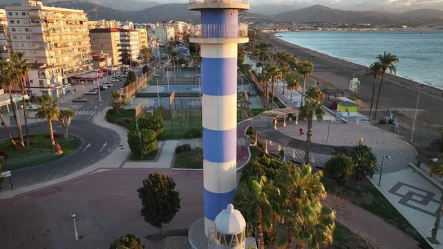 Faro de Torre del Mar de Velez-Malaga en Andalucia, Espa&ntilde;a