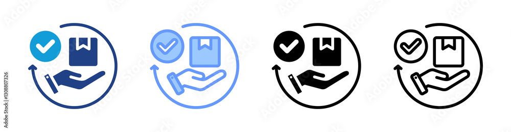 Poster Realtime icon set multiple style collection